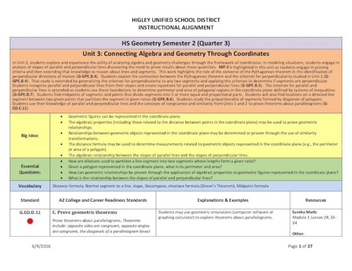 Unit 6 connecting algebra and geometry through coordinates